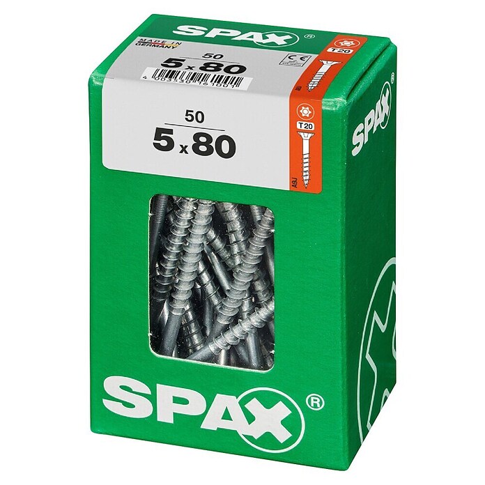 Spax T-Star plus Univerzalni vijak T-Star plus  (Ø x Do: 5 x 80 mm, Površina WIROX, T-Star plus, 50 kos) | 1046 - Mehrzweckschrauben verpackt | AADB - Schrauben verpackt | AAD - Kleineisenwaren | AA - Eisenwaren | A - Eisenwaren | BAUHAUS