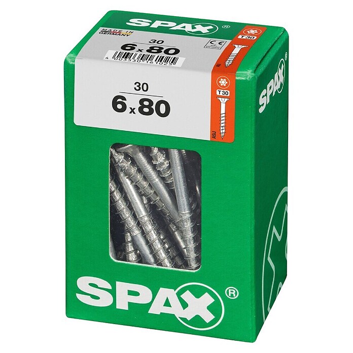 Spax T-Star plus Univerzalni vijak T-Star plus  (Ø x Do: 6 x 80 mm, Površina WIROX, T-Star plus, 30 kos) | 1046 - Mehrzweckschrauben verpackt | AADB - Schrauben verpackt | AAD - Kleineisenwaren | AA - Eisenwaren | A - Eisenwaren | BAUHAUS