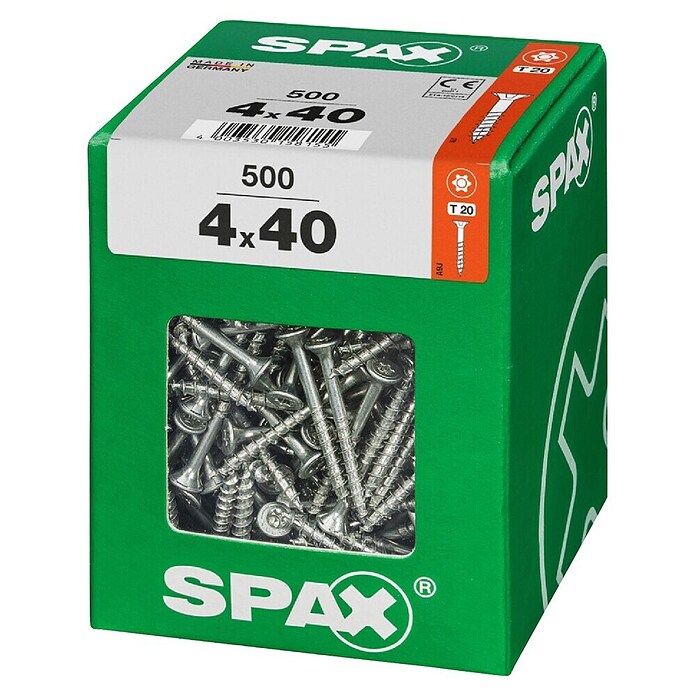 Spax T-Star plus Univerzalni vijak T-Star plus  (Ø x Do: 4 x 40 mm, Površina WIROX, T-Star plus, 500 kos) | 1046 - Mehrzweckschrauben verpackt | AADB - Schrauben verpackt | AAD - Kleineisenwaren | AA - Eisenwaren | A - Eisenwaren | BAUHAUS