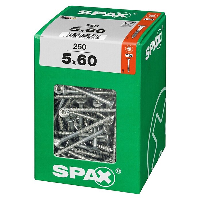 Spax T-Star plus Univerzalni vijak T-Star plus  (Ø x Do: 5 x 60 mm, Površina WIROX, T-Star plus, 250 kos) | 1046 - Mehrzweckschrauben verpackt | AADB - Schrauben verpackt | AAD - Kleineisenwaren | AA - Eisenwaren | A - Eisenwaren | BAUHAUS