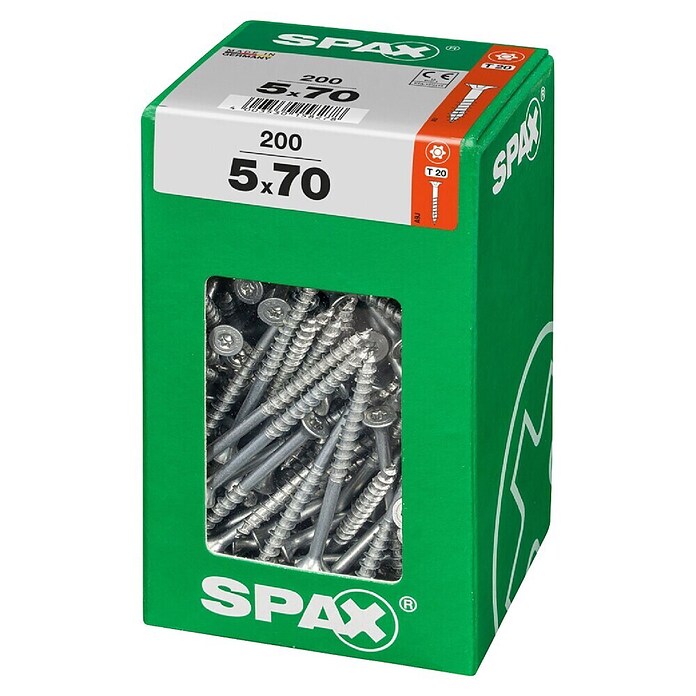 Spax T-Star plus Univerzalni vijak T-Star plus  (Ø x Do: 5 x 70 mm, Površina WIROX, T-Star plus, 200 kos) | 1046 - Mehrzweckschrauben verpackt | AADB - Schrauben verpackt | AAD - Kleineisenwaren | AA - Eisenwaren | A - Eisenwaren | BAUHAUS