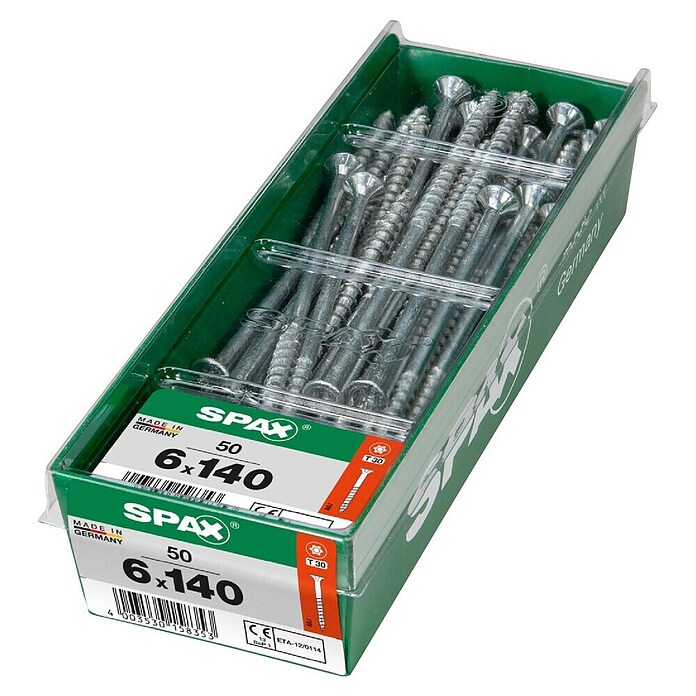 Spax T-Star plus Univerzalni vijak T-Star plus  (Ø x Do: 6 x 140 mm, Površina WIROX, T-Star plus, 50 kos) | 1046 - Mehrzweckschrauben verpackt | AADB - Schrauben verpackt | AAD - Kleineisenwaren | AA - Eisenwaren | A - Eisenwaren | BAUHAUS
