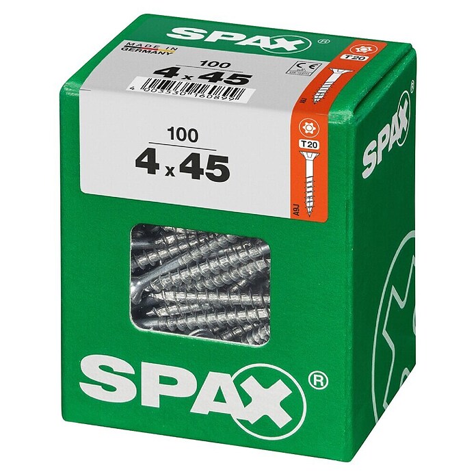 Spax T-Star plus Univerzalni vijak T-Star plus  (Ø x Do: 4 x 45 mm, Površina WIROX, T-Star plus, 100 kos) | 1046 - Mehrzweckschrauben verpackt | AADB - Schrauben verpackt | AAD - Kleineisenwaren | AA - Eisenwaren | A - Eisenwaren | BAUHAUS