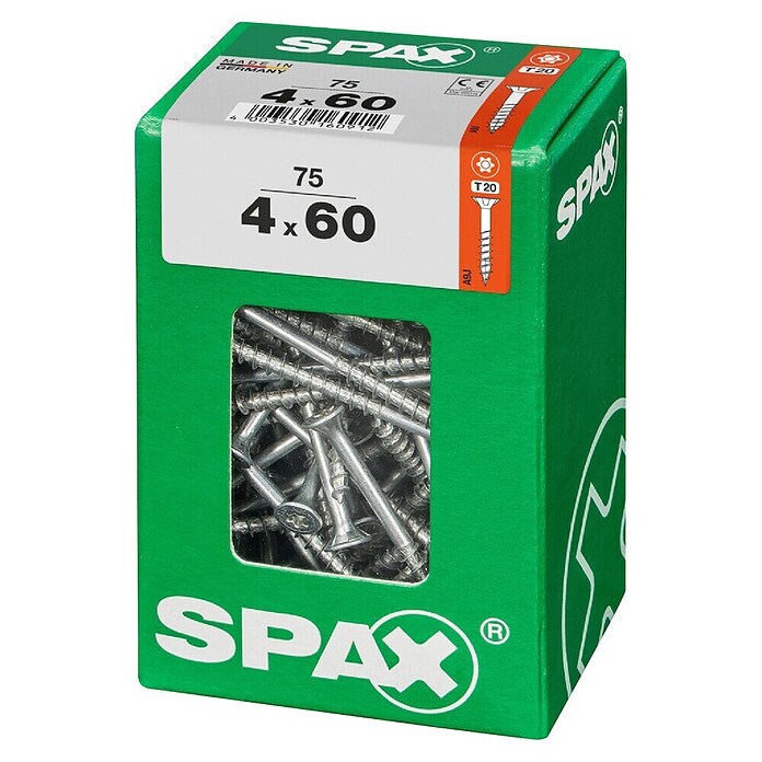 Spax T-Star plus Univerzalni vijak T-Star plus  (Ø x Do: 4 x 60 mm, Površina WIROX, T-Star plus, 75 kos) | 1046 - Mehrzweckschrauben verpackt | AADB - Schrauben verpackt | AAD - Kleineisenwaren | AA - Eisenwaren | A - Eisenwaren | BAUHAUS