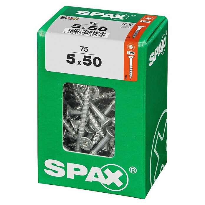 Spax T-Star plus Univerzalni vijak T-Star plus  (Ø x Do: 5 x 50 mm, Površina WIROX, T-Star plus, 75 kos) | 1046 - Mehrzweckschrauben verpackt | AADB - Schrauben verpackt | AAD - Kleineisenwaren | AA - Eisenwaren | A - Eisenwaren | BAUHAUS