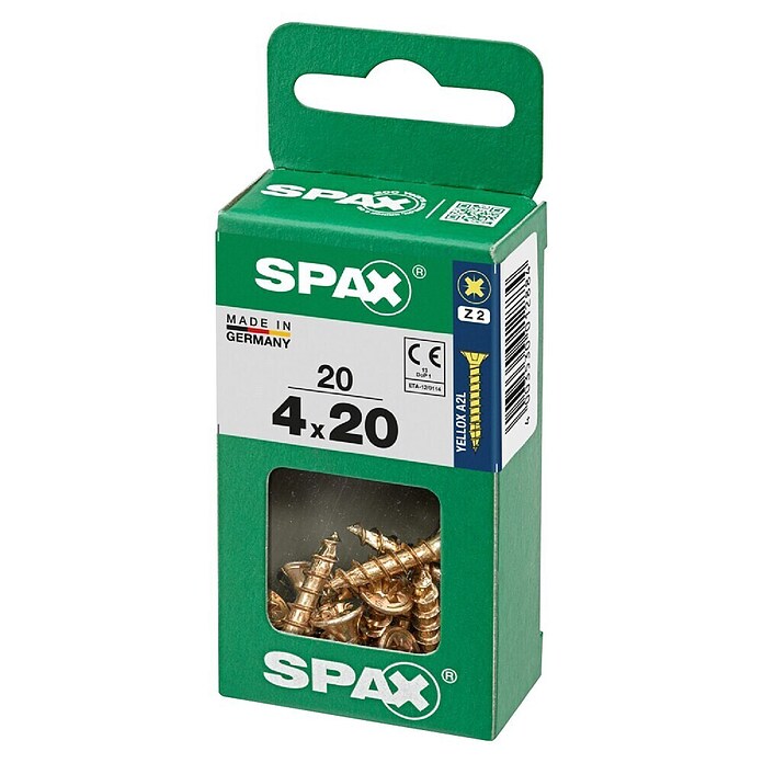 Spax Univerzalni vijak  (4 x 20 mm, Celotni navoj, 20 kos) | 1046 - Mehrzweckschrauben verpackt | AADB - Schrauben verpackt | AAD - Kleineisenwaren | AA - Eisenwaren | A - Eisenwaren | BAUHAUS