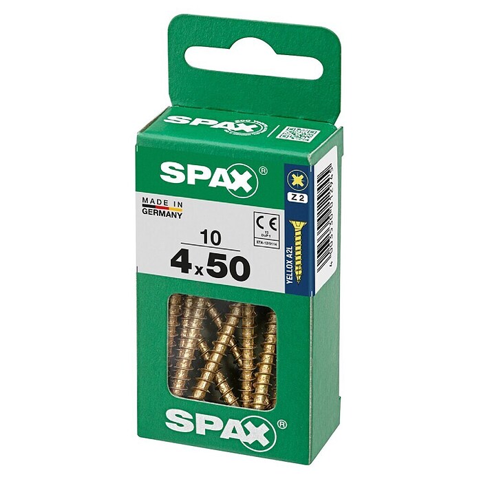 Spax Univerzalni vijak  (4 x 50 mm, Celotni navoj, 10 kos) | 1046 - Mehrzweckschrauben verpackt | AADB - Schrauben verpackt | AAD - Kleineisenwaren | AA - Eisenwaren | A - Eisenwaren | BAUHAUS