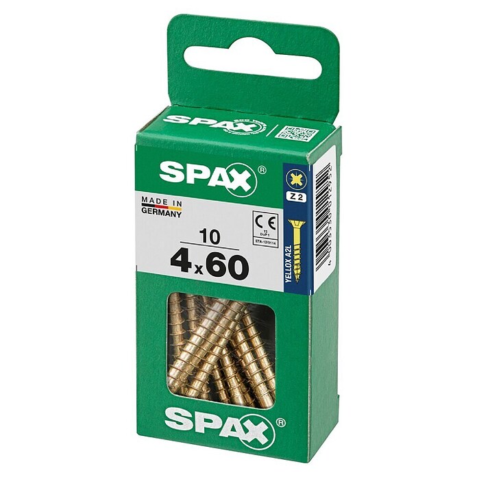 Spax Univerzalni vijak  (4 x 60 mm, Celotni navoj, 10 kos) | 1046 - Mehrzweckschrauben verpackt | AADB - Schrauben verpackt | AAD - Kleineisenwaren | AA - Eisenwaren | A - Eisenwaren | BAUHAUS