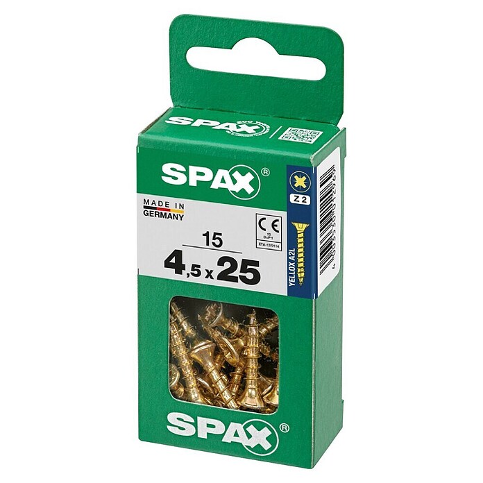 Spax Univerzalni vijak  (4,5 x 25 mm, Celotni navoj, 15 kos) | 1046 - Mehrzweckschrauben verpackt | AADB - Schrauben verpackt | AAD - Kleineisenwaren | AA - Eisenwaren | A - Eisenwaren | BAUHAUS