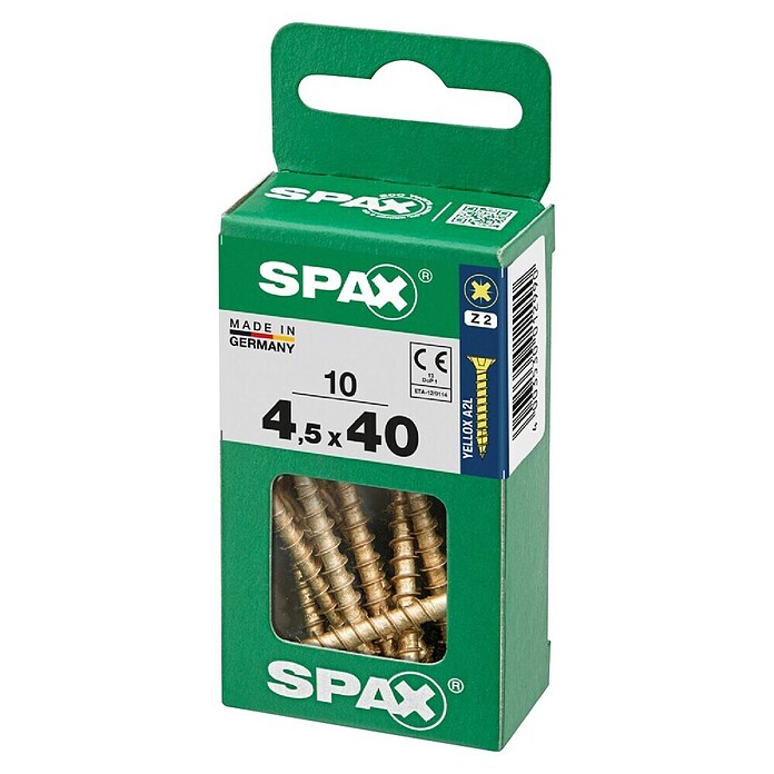 Spax Univerzalni vijak  (4,5 x 40 mm, Celotni navoj, 10 kos) | 1046 - Mehrzweckschrauben verpackt | AADB - Schrauben verpackt | AAD - Kleineisenwaren | AA - Eisenwaren | A - Eisenwaren | BAUHAUS