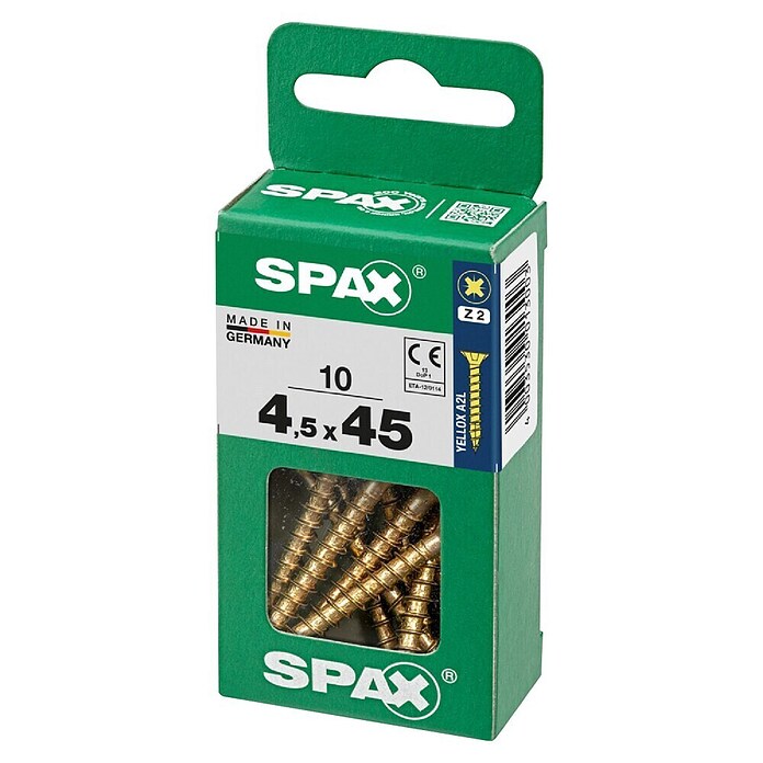 Spax Univerzalni vijak  (4,5 x 45 mm, Celotni navoj, 10 kos) | 1046 - Mehrzweckschrauben verpackt | AADB - Schrauben verpackt | AAD - Kleineisenwaren | AA - Eisenwaren | A - Eisenwaren | BAUHAUS