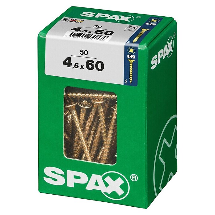 Spax Univerzalni vijak  (4,5 x 60 mm, Celotni navoj, 50 kos) | 1046 - Mehrzweckschrauben verpackt | AADB - Schrauben verpackt | AAD - Kleineisenwaren | AA - Eisenwaren | A - Eisenwaren | BAUHAUS