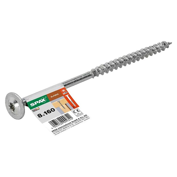 Spax HI FORCE Vijak s krožnikasto glavo HI.FORCE  (Ø x Do: 8 x 160 mm, Površina WIROX, T-Star plus, 1 kos) | 1046 - Mehrzweckschrauben verpackt | AADB - Schrauben verpackt | AAD - Kleineisenwaren | AA - Eisenwaren | A - Eisenwaren | BAUHAUS