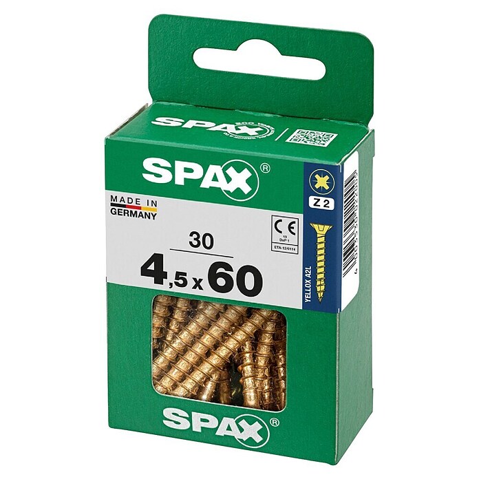 Spax Univerzalni vijak  (4,5 x 60 mm, Celotni navoj, 30 kos) | 1046 - Mehrzweckschrauben verpackt | AADB - Schrauben verpackt | AAD - Kleineisenwaren | AA - Eisenwaren | A - Eisenwaren | BAUHAUS