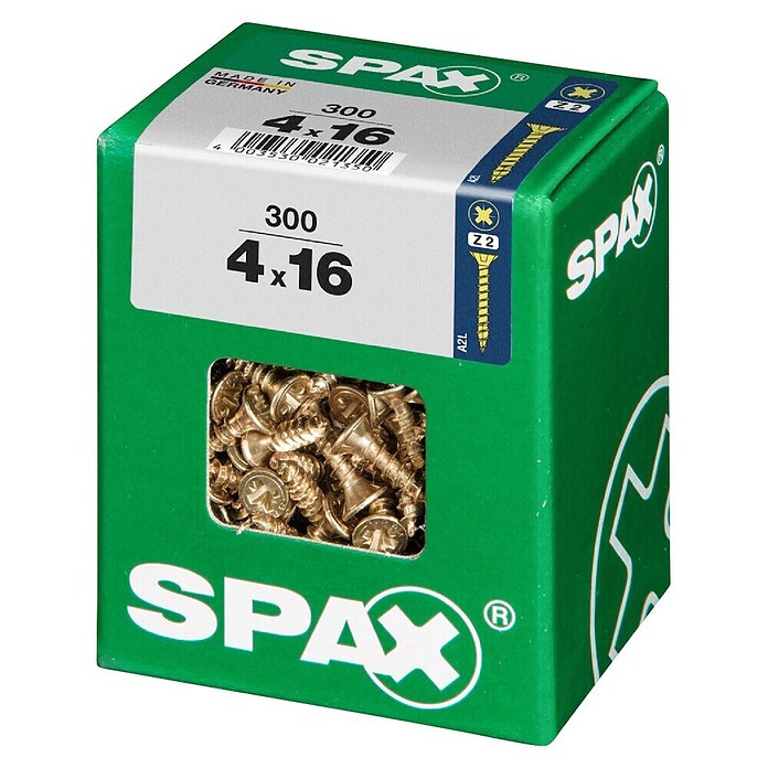 Spax Univerzalni vijak  (4 x 16 mm, Celotni navoj, 300 kos) | 1046 - Mehrzweckschrauben verpackt | AADB - Schrauben verpackt | AAD - Kleineisenwaren | AA - Eisenwaren | A - Eisenwaren | BAUHAUS