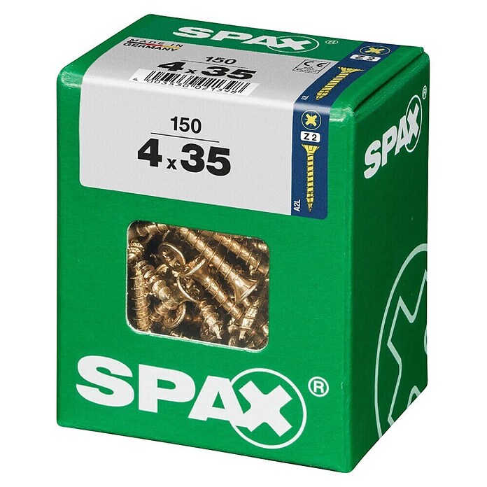 Spax Univerzalni vijak  (4 x 35 mm, Celotni navoj, 150 kos) | 1046 - Mehrzweckschrauben verpackt | AADB - Schrauben verpackt | AAD - Kleineisenwaren | AA - Eisenwaren | A - Eisenwaren | BAUHAUS