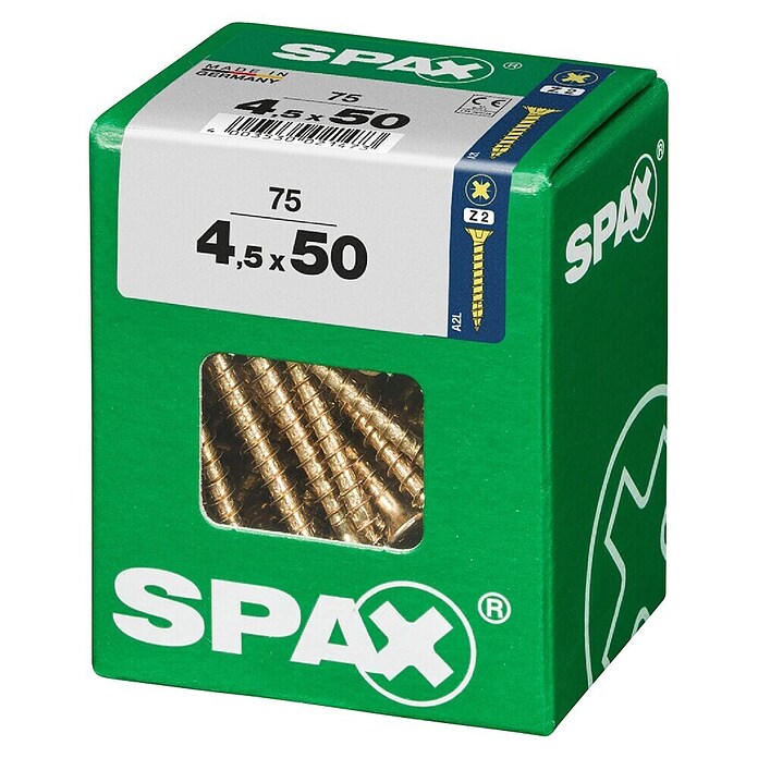 Spax Univerzalni vijak  (4,5 x 50 mm, Celotni navoj, 75 kos) | 1046 - Mehrzweckschrauben verpackt | AADB - Schrauben verpackt | AAD - Kleineisenwaren | AA - Eisenwaren | A - Eisenwaren | BAUHAUS