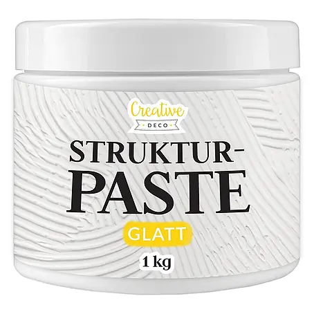 Creative Deco  Speziallack Strukturpaste Glatt 1 kg Weiß