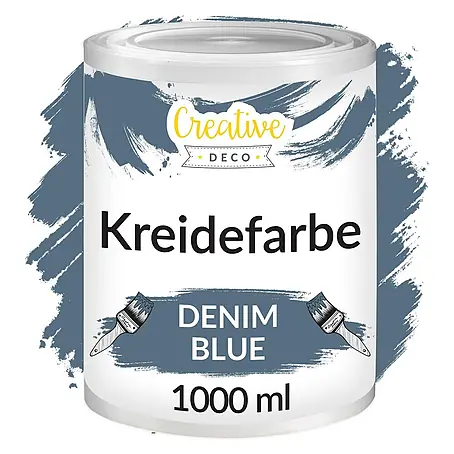 Creative Deco  Speziallack Kreidefarbe für Möbel Jeans Blau