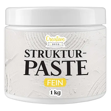 Creative Deco  Speziallack Strukturpaste Feinkörnig 1 kg Weiß