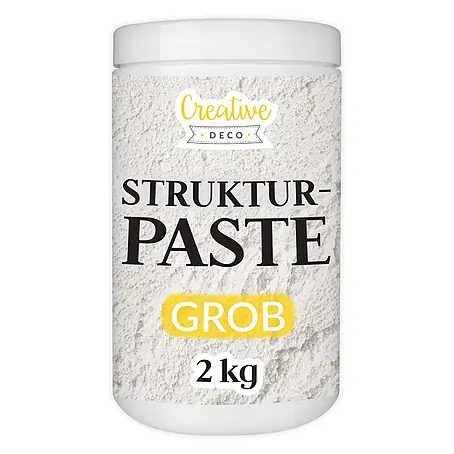 Creative Deco  Speziallack Strukturpaste Grobkörnig 2 kg Weiß