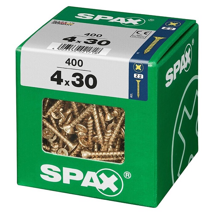 Spax Univerzalni vijak  (4 x 30 mm, Celotni navoj, 400 kos) | 1046 - Mehrzweckschrauben verpackt | AADB - Schrauben verpackt | AAD - Kleineisenwaren | AA - Eisenwaren | A - Eisenwaren | BAUHAUS