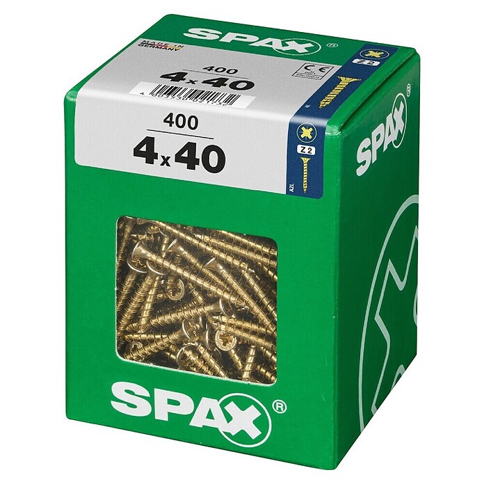 Spax Univerzalni vijak  (4 x 40 mm, Celotni navoj, 400 kos) | 1046 - Mehrzweckschrauben verpackt | AADB - Schrauben verpackt | AAD - Kleineisenwaren | AA - Eisenwaren | A - Eisenwaren | BAUHAUS