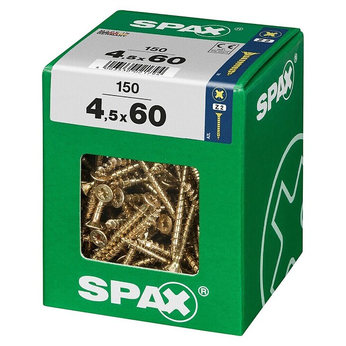 Spax Univerzalni vijak  (4,5 x 60 mm, Celotni navoj, 150 kos) | 1046 - Mehrzweckschrauben verpackt | AADB - Schrauben verpackt | AAD - Kleineisenwaren | AA - Eisenwaren | A - Eisenwaren | BAUHAUS