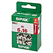 Spax Vijak z lečasto glavo  (5 x 16 mm, Pocinkano, 50 kos, TX za pogone Torx) | 1046 - Mehrzweckschrauben verpackt | AADB - Schrauben verpackt | AAD - Kleineisenwaren | AA - Eisenwaren | A - Eisenwaren | BAUHAUS