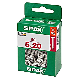 Spax Vijak z lečasto glavo (5 x 20 mm, Pocinkano, 50 kos, TX za pogone Torx)