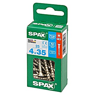 Spax T-Star plus Vijak z vgrezno glavo nerjaveči (Ø x Do: 4 x 35 mm, Nerjavno jeklo, 25 kos, Delni navoj)