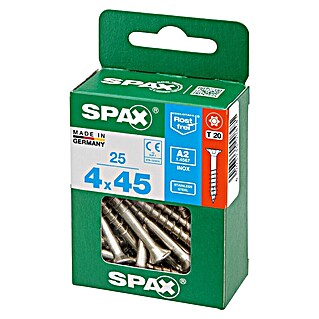Spax T-Star plus Vijak z vgrezno glavo nerjaveči (Ø x Do: 4 x 45 mm, Nerjavno jeklo, 25 kos, Delni navoj)