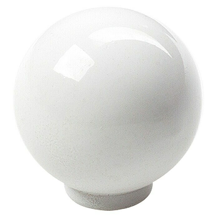 Möbelknopf (Ø x H: 25 x 26 mm, Kunststoff, Weiß)