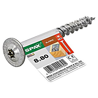 Spax HI FORCE Vijak s krožnikasto glavo HI.FORCE (Ø x Do: 8 x 80 mm, Površina WIROX, T-Star plus, 1 kos)