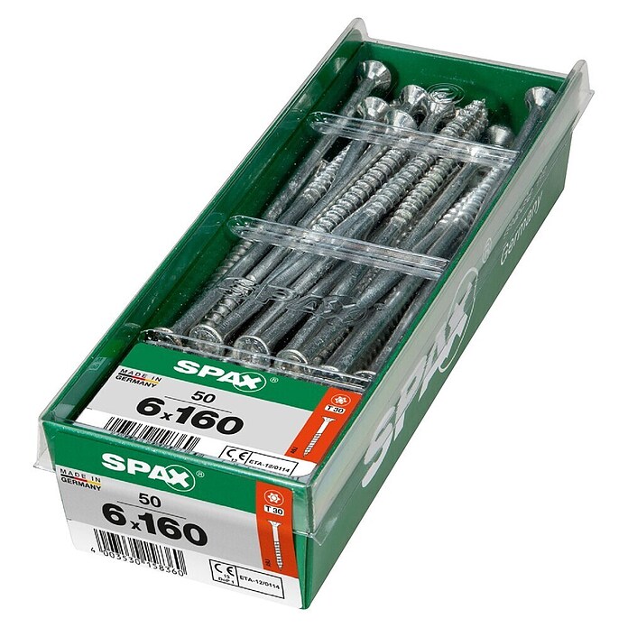 Spax T-Star plus Univerzalni vijak T-Star plus  (Ø x Do: 6 x 160 mm, Površina WIROX, T-Star plus, 50 kos) | 1046 - Mehrzweckschrauben verpackt | AADB - Schrauben verpackt | AAD - Kleineisenwaren | AA - Eisenwaren | A - Eisenwaren | BAUHAUS