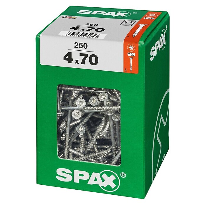 Spax T-Star plus Univerzalni vijak T-Star plus  (Ø x Do: 4 x 70 mm, Površina WIROX, T-Star plus, 250 kos) | 1046 - Mehrzweckschrauben verpackt | AADB - Schrauben verpackt | AAD - Kleineisenwaren | AA - Eisenwaren | A - Eisenwaren | BAUHAUS