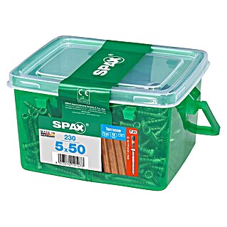 Spax Terasni vijak T-Star Plus (Ø x Do: 5 x 50 mm, Plemenito nerjaveče jeklo A2, Gladka, 230 kos)