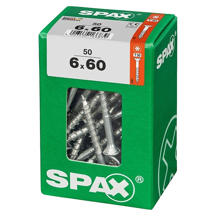 Spax T-Star plus Univerzalni vijak T-Star plus  (Ø x Do: 6 x 60 mm, Površina WIROX, T-Star plus, 50 kos) | 1046 - Mehrzweckschrauben verpackt | AADB - Schrauben verpackt | AAD - Kleineisenwaren | AA - Eisenwaren | A - Eisenwaren | BAUHAUS