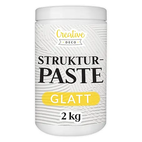 Creative Deco  Speziallack Strukturpaste Glatt 2 kg Weiß