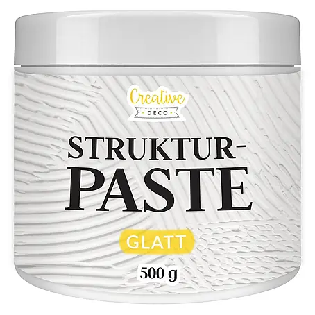 Creative Deco  Speziallack Strukturpaste Glatt 500 g Weiß