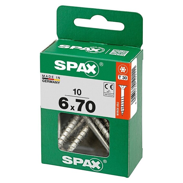 Spax T-Star plus Univerzalni vijak T-Star plus  (Ø x Do: 6 x 70 mm, Površina WIROX, T-Star plus, 10 kos) | 1046 - Mehrzweckschrauben verpackt | AADB - Schrauben verpackt | AAD - Kleineisenwaren | AA - Eisenwaren | A - Eisenwaren | BAUHAUS