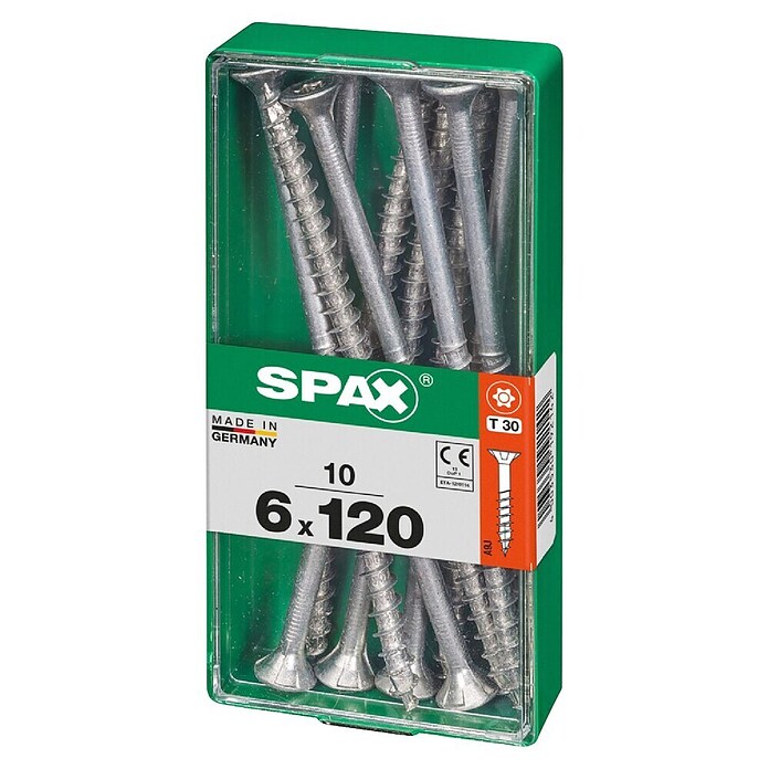 Spax T-Star plus Univerzalni vijak T-Star plus  (Ø x Do: 6 x 120 mm, Površina WIROX, T-Star plus, 10 kos) | 1046 - Mehrzweckschrauben verpackt | AADB - Schrauben verpackt | AAD - Kleineisenwaren | AA - Eisenwaren | A - Eisenwaren | BAUHAUS