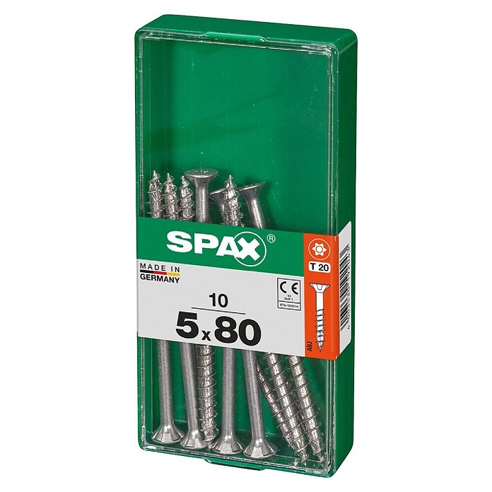 Spax T-Star plus Univerzalni vijak T-Star plus  (Ø x Do: 5 x 80 mm, Površina WIROX, T-Star plus, 10 kos) | 1046 - Mehrzweckschrauben verpackt | AADB - Schrauben verpackt | AAD - Kleineisenwaren | AA - Eisenwaren | A - Eisenwaren | BAUHAUS