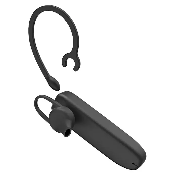Hama Headset MyVoice Essential Bluetooth - Schwarz - Schwarzes Bluetooth-Headset mit Ohrbügel und In-Ear-Lautsprecher.