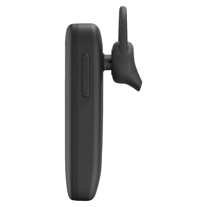 Hama Headset MyVoice Essential Bluetooth - Schwarz - Schwarzes Bluetooth-Ohrstück mit Ohrbügel und seitlichen Bedientasten.