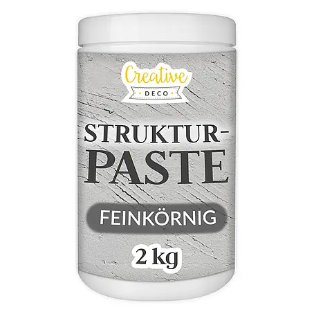 Creative Deco  Speziallack Strukturpaste Feinkörnig 2 kg Grau