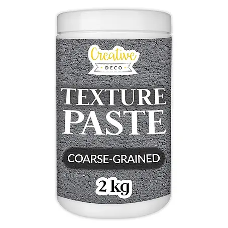 Creative Deco  Speziallack Strukturpaste Grobkörnig 2 kg Dunkelgrau