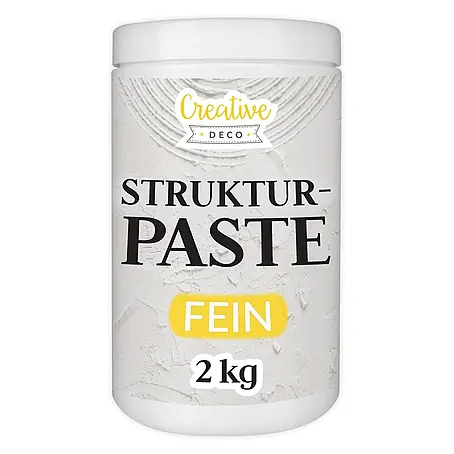 Creative Deco  Speziallack Strukturpaste Feinkörnig 2 kg Weiß