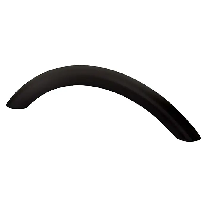 Rei Tirador para muebles - Largo: 112 mm, Tipo de tirador del mueble: Estribo, Lacado, Negro - Elegante tirador curvo para muebles en tono oscuro. Ideal para añadir un toque moderno y elegante a los muebles.
