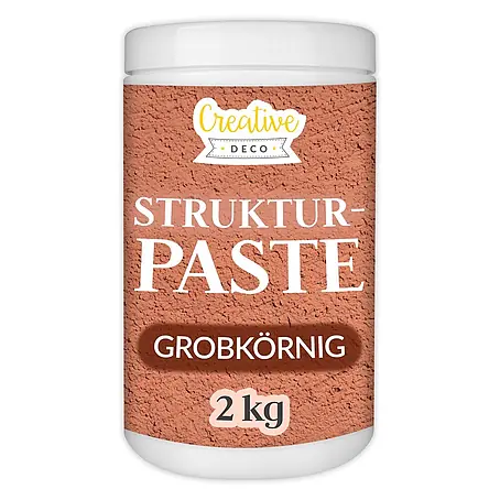 Creative Deco  Speziallack Strukturpaste Grobkörnig 2 kg Ziegelrot